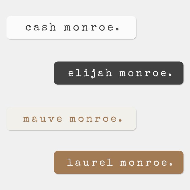 Simple Typewriter Kids Waterproof Name (Group)