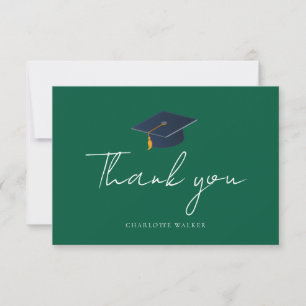 Simple Typographic Graduate Gratitude Thank You Card