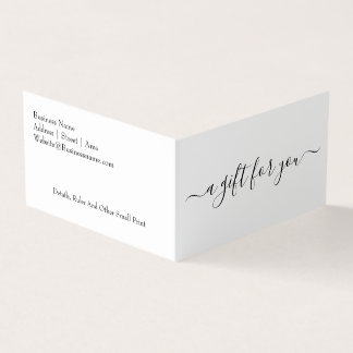 Simple Typography A Gift For You Business Card