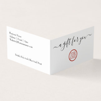 Simple Typography A Gift For You With Logo Business Card