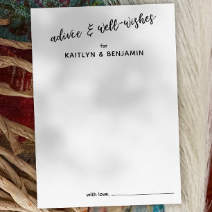 Simple Typography Advice & Well Wishes Card