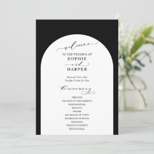 Simple Typography, Arch on Black Elegant Programme