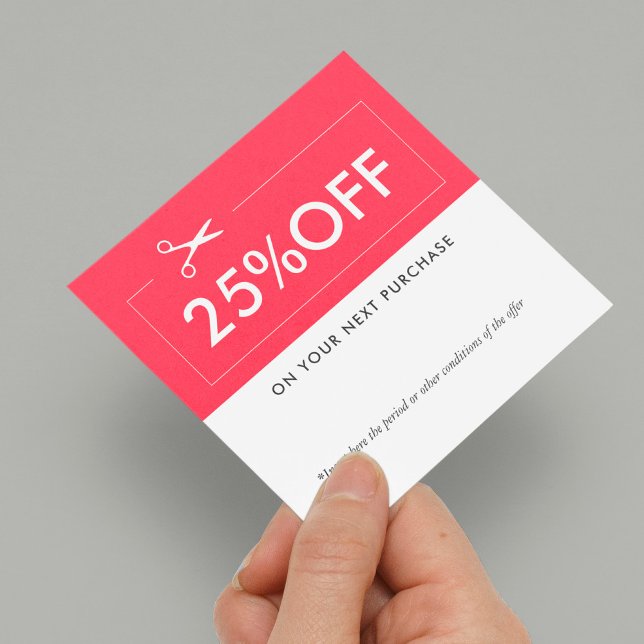 Simple typography business coupon discount card (Creator Uploaded)