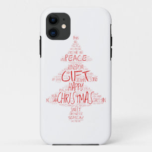 Simple Typography Christmas Tree Case-Mate iPhone Case