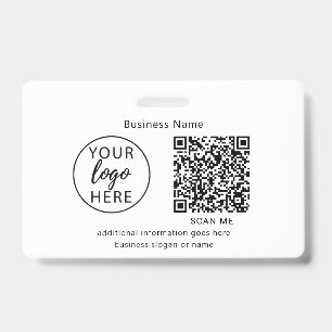 Simple Typography Company Logo ID Badge