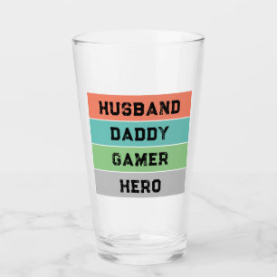 Simple typography custom Father's day gift  Glass