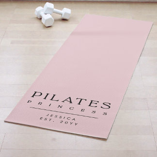 Simple Typography Custom Pink Pilates Princess Yoga Mat