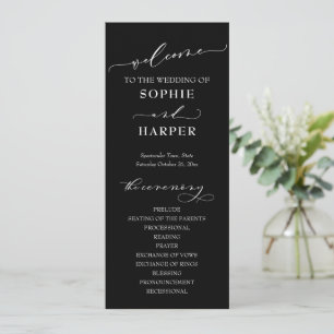 Simple Typography, Elegant Calligraphy Black Programme