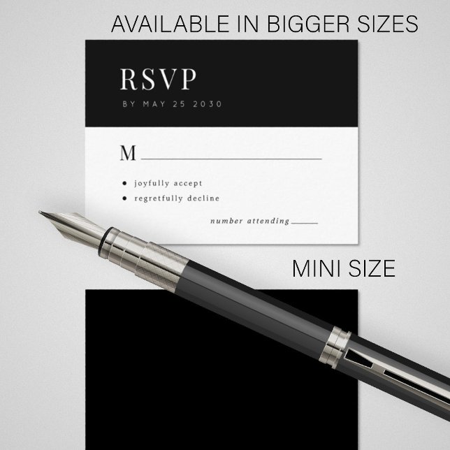 Simple typography elegant minimal wedding RSVP Enc Enclosure Card (Creator Uploaded)