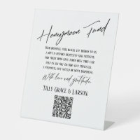 Simple Typography Honeymoon Fund QR Code White