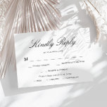 simple typography meal choice RSVP card<br><div class="desc">simple typography design with black and white text for your RSVP wedding cards. The colours and text can be personalised.</div>