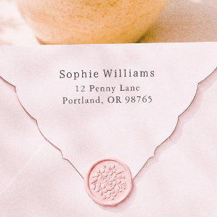 Simple Typography Name & Surname Return Address Self-inking Stamp