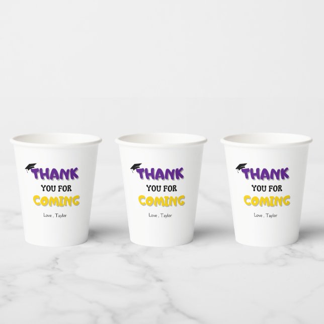 Simple Typography Quote Graduating  Paper Cups (Multi)