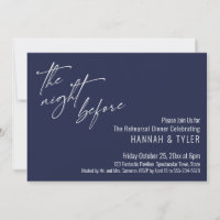 Simple Typography The Night Before Navy Blue