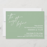 Simple Typography The Night Before Sage Green