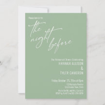Simple Typography The Night Before Sage Green
