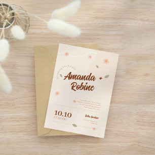 Simple Typography Wedding Invitation
