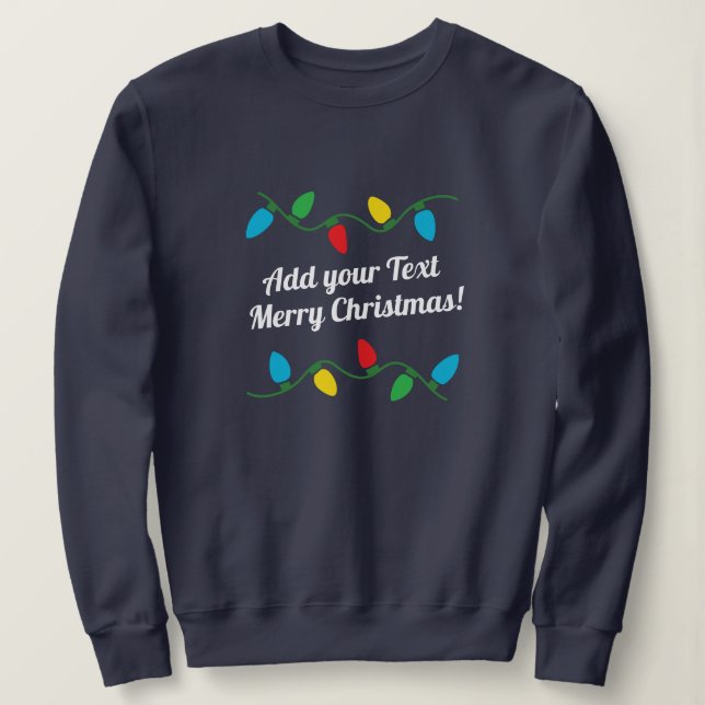 Simple Ugly Christmas Sweater | Add your Text (Design Front)