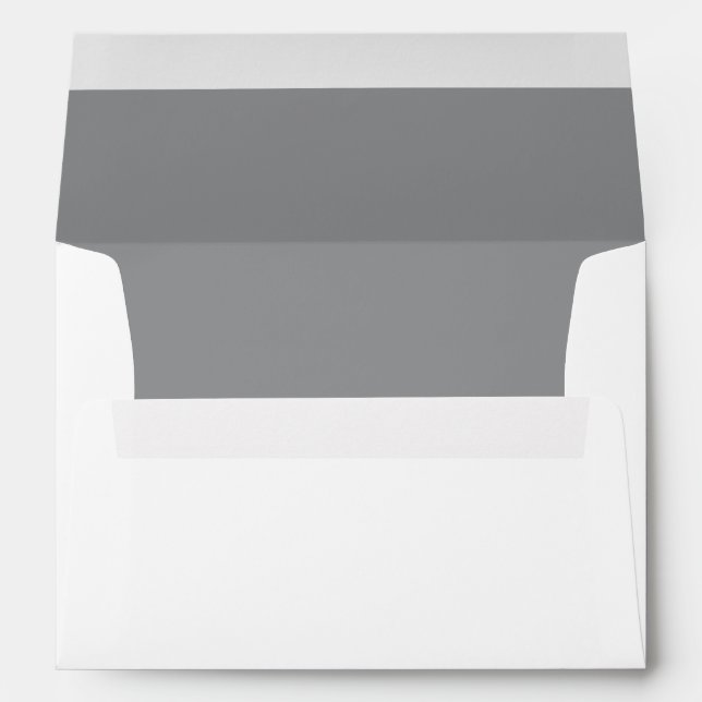 Simple Ultimate Grey Wedding Modern Minimalist Envelope (Back (Bottom))