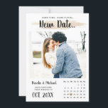 Simple unique Stylish  Calendar Change The Date Save The Date<br><div class="desc">Simple elegant & stylish wedding photo change the date template features a clean,  modern design with calligraphy / unique brush script style text. Click customize further to move the heart. And pls contact us for any help in customization.</div>