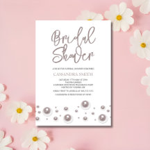 Simple Unique White Pearl Bridal Shower 