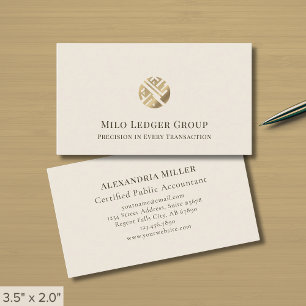 Simple Upscale Logo Business Card