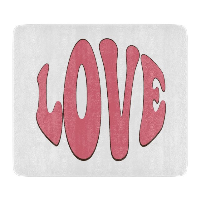 Simple, urban, modern, cool design Love Cutting Board (Front)