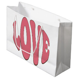 Simple, urban, modern, cool design Love Large Gift Bag