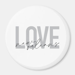Simple, urban, modern cool design Love New Orleans Magnet
