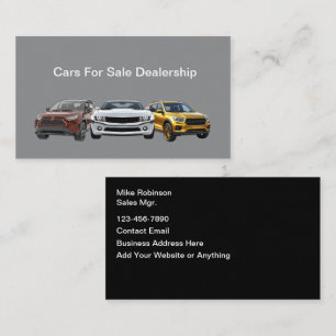 Simple Used Car Dealer Lot Business Cards