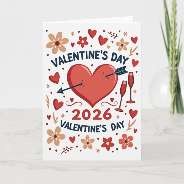 Simple Valentines Day 2026 Card (Front)