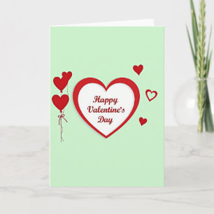 Simple Valentines Day Hearts Card