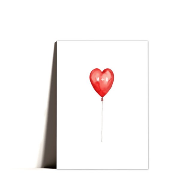 Simple Valentines Personalised Initials Card (Creator Uploaded)