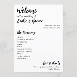 Simple Versatile Modern Casual Black & White Programme