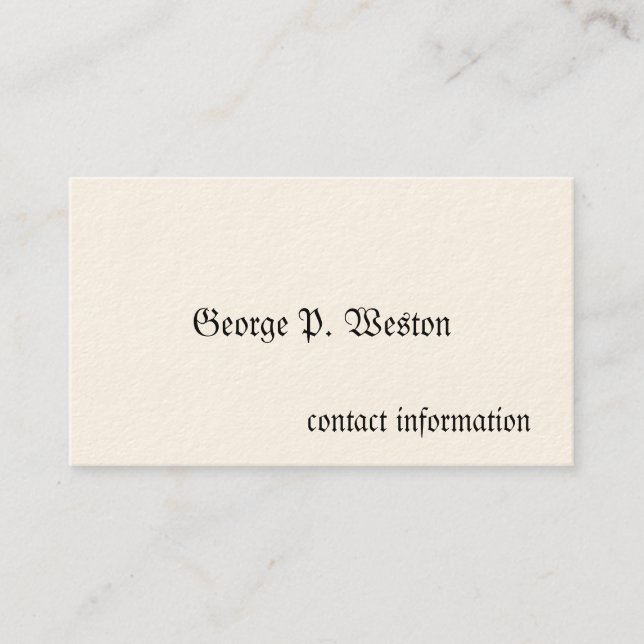 Simple Victorian Calling Cards (Front)