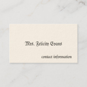 Simple Victorian Calling Cards