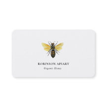 Simple Vintage bee Apiary Business Card