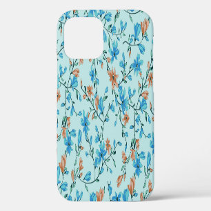 Simple Vintage: Floral Fabric Pattern iPhone 12 Case