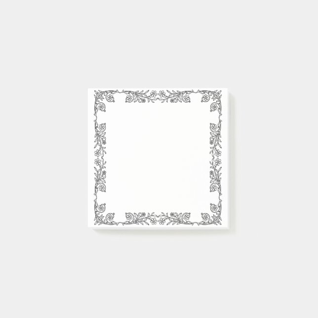 Simple Vintage Floral frame design notes (Front)