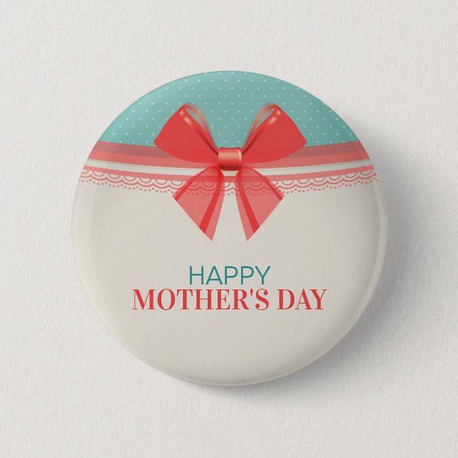 Simple Vintage Happy Mother's Day | Pin Button (Front)