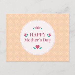 Simple Vintage Happy Mother's Day Postcard