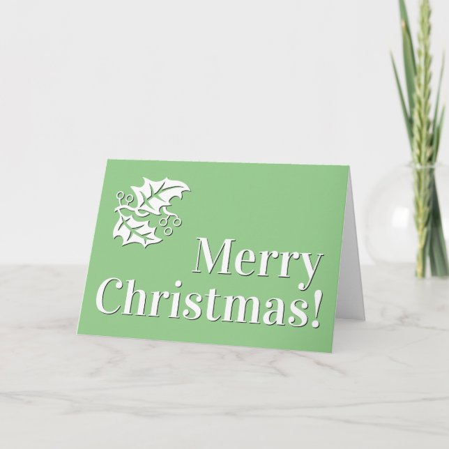 Simple Vintage Inspired "Merry Christmas!" Card (Front)