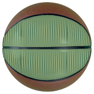 Simple Vintage Olive Sage Green Gradient Striped Basketball