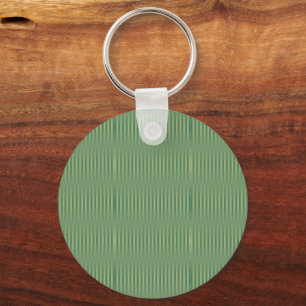 Simple Vintage Olive Sage Green Gradient Striped Key Ring