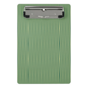 Simple Vintage Olive Sage Green Gradient Striped Mini Clipboard