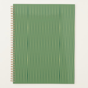 Simple Vintage Olive Sage Green Gradient Striped Planner