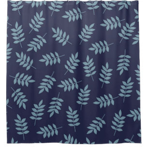 Simple vintage pattern. Dark blue background, blue Shower Curtain