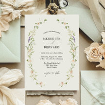 Simple Vintage Rustic Wildflower Wedding