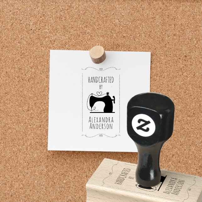 Simple Vintage Sewing Machine Handcraft By Rubber Stamp (Simple Vintage Sewing Machine Hand Craft Rubber Stamp)