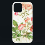 Simple Vintage Victorian Pink Floral Design | iPhone 12 Pro Case<br><div class="desc">For further customisation, please click the "Customise" button and use our design tool to modify this template. If the options are available, you may change text and image by simply clicking on "Edit/Remove Text or Image Here" and add your own. If you wish to have this design added to a...</div>